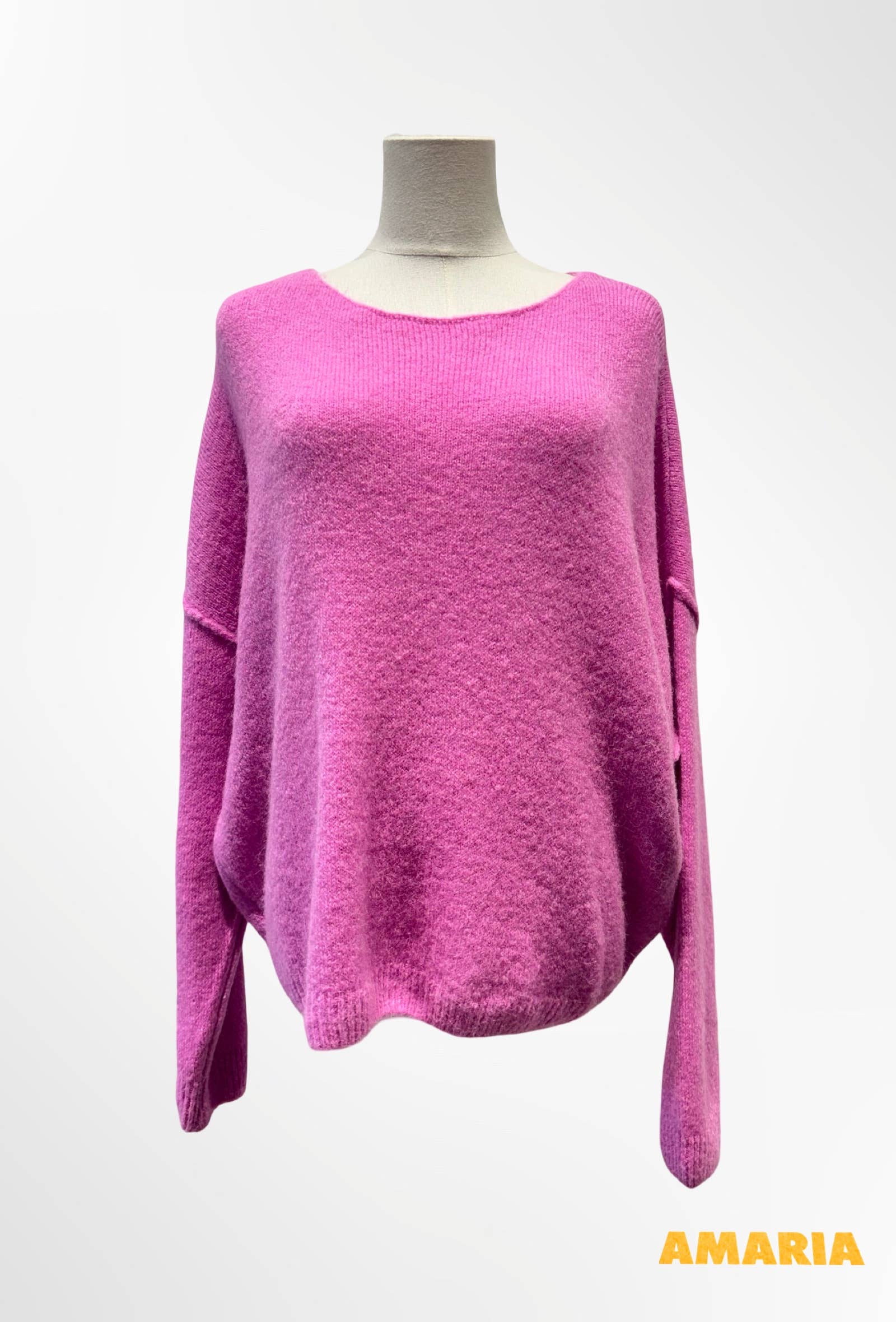 Pull Oversize Col Rond Maille Douce ALPAGA