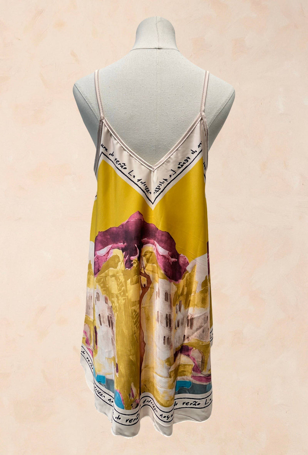 Top Carré en Satin Imprimé Art VISCOSE SOIE