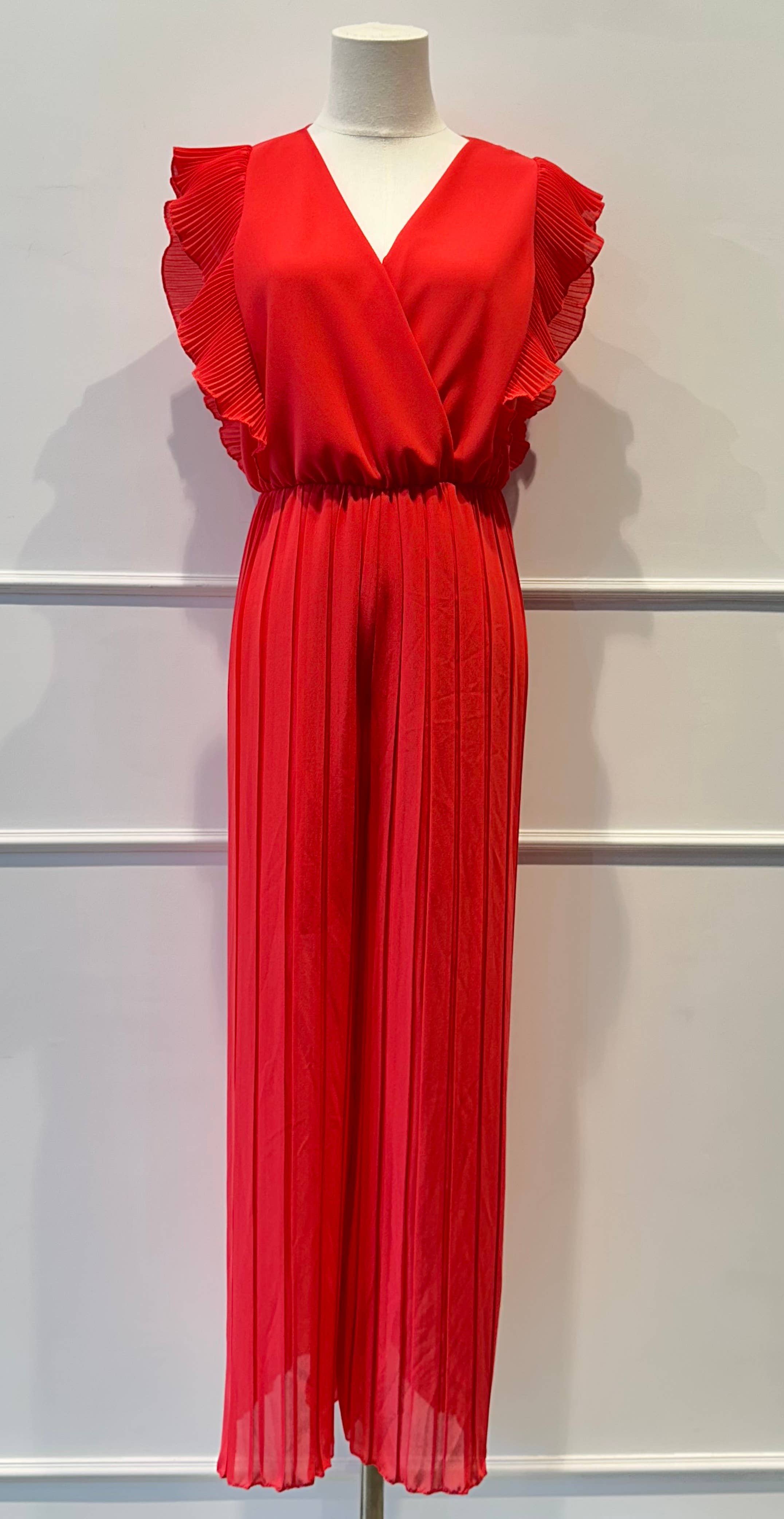Robe combinaison plissée –