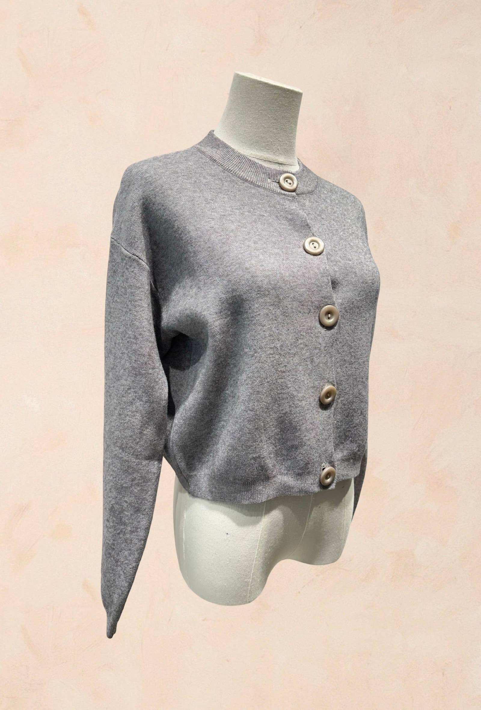 Cardigan Court à Gros Boutons VISCOSE