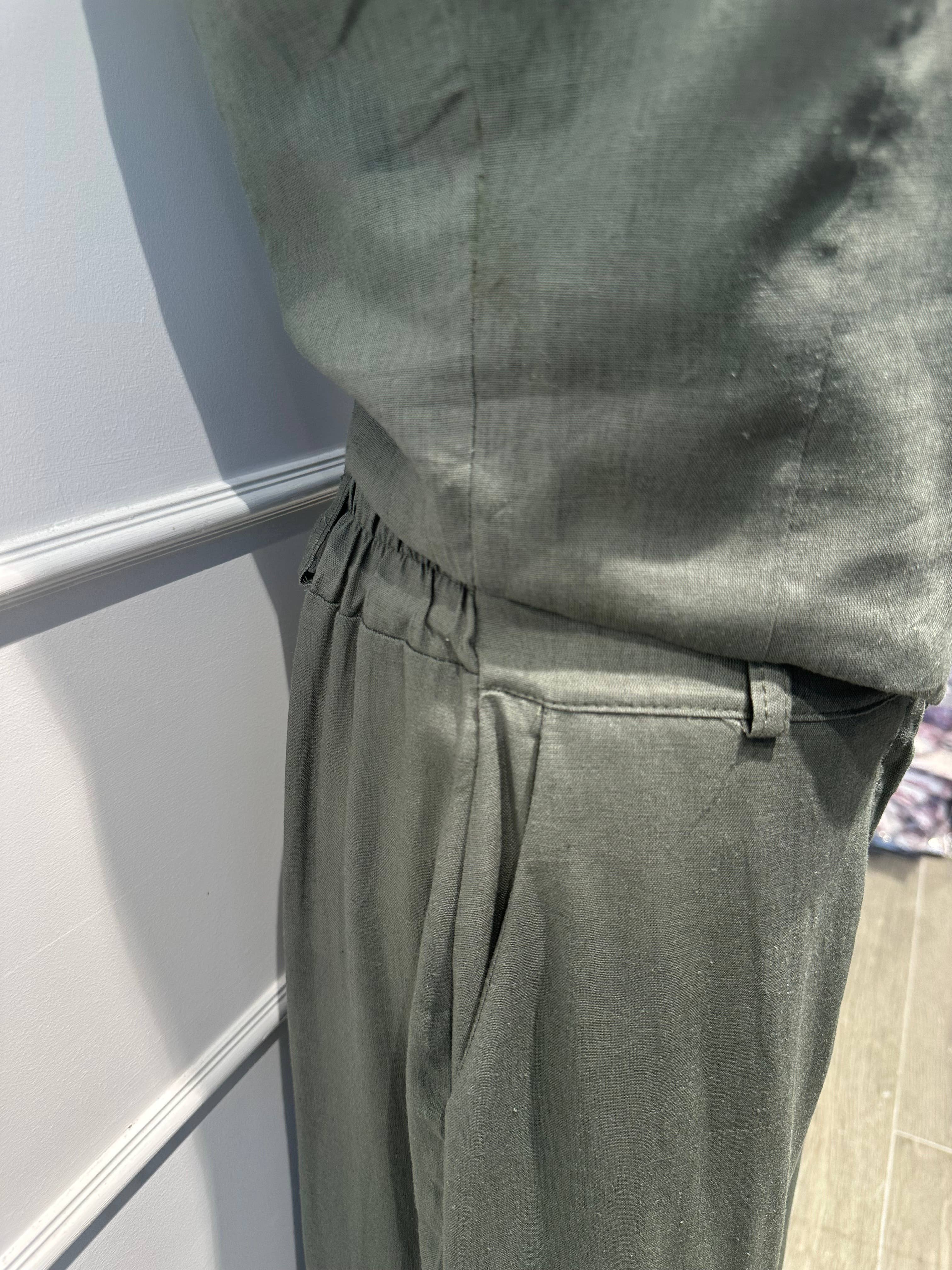 Ensemble Gilet et Pantalon Large Femme VISCOSE LIN