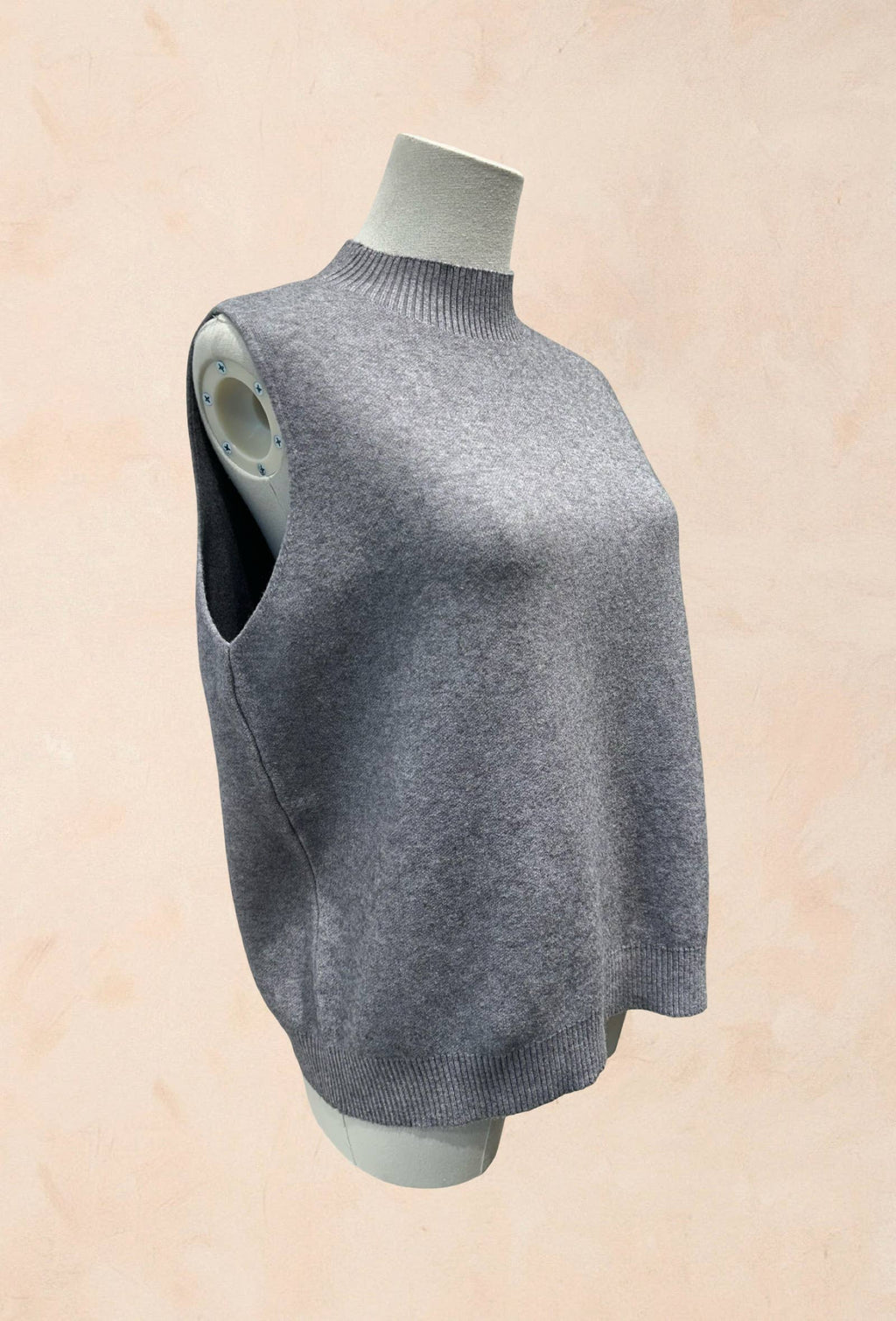 Débardeur en maille col montant VISCOSE
