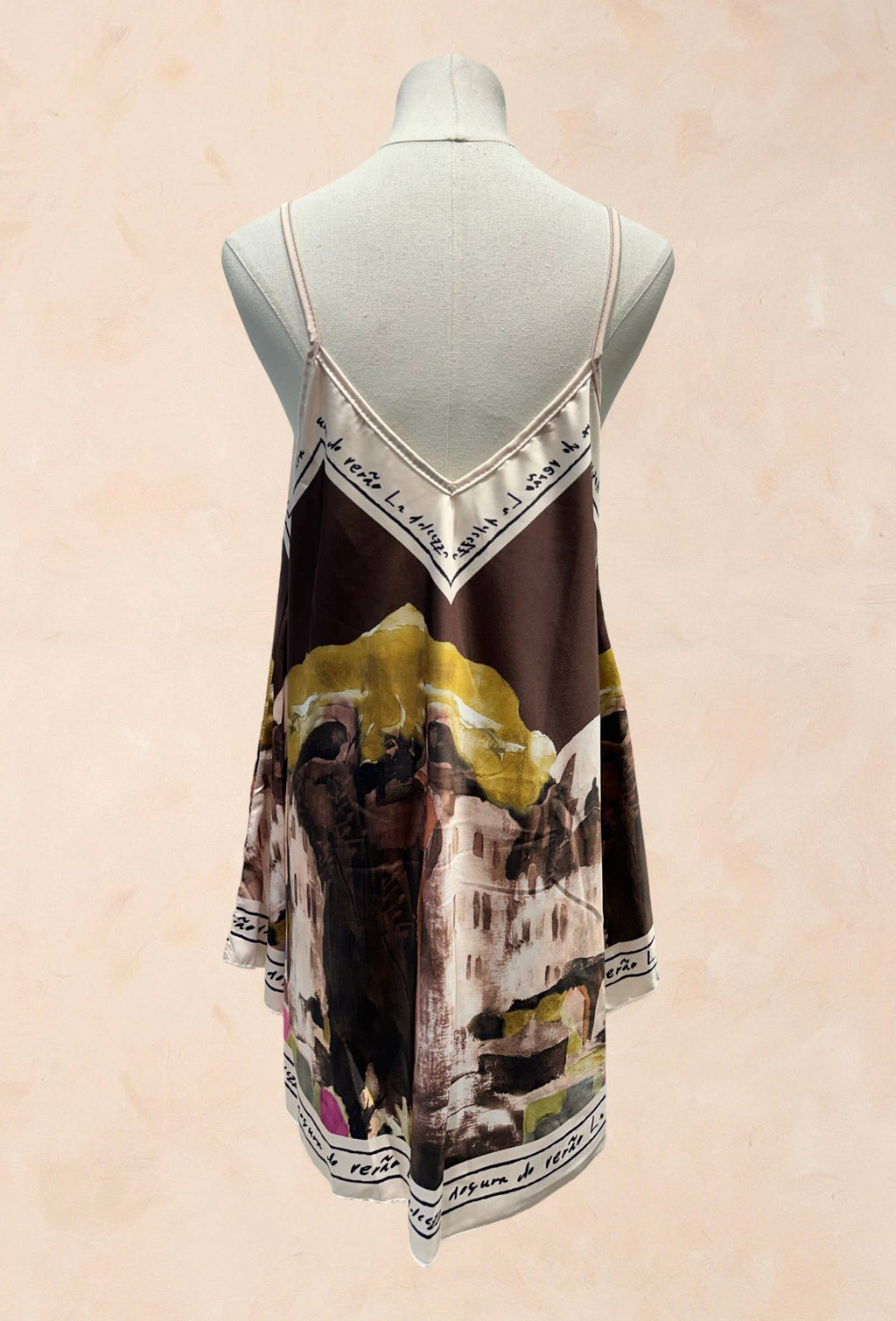 Top Carré en Satin Imprimé Art VISCOSE SOIE