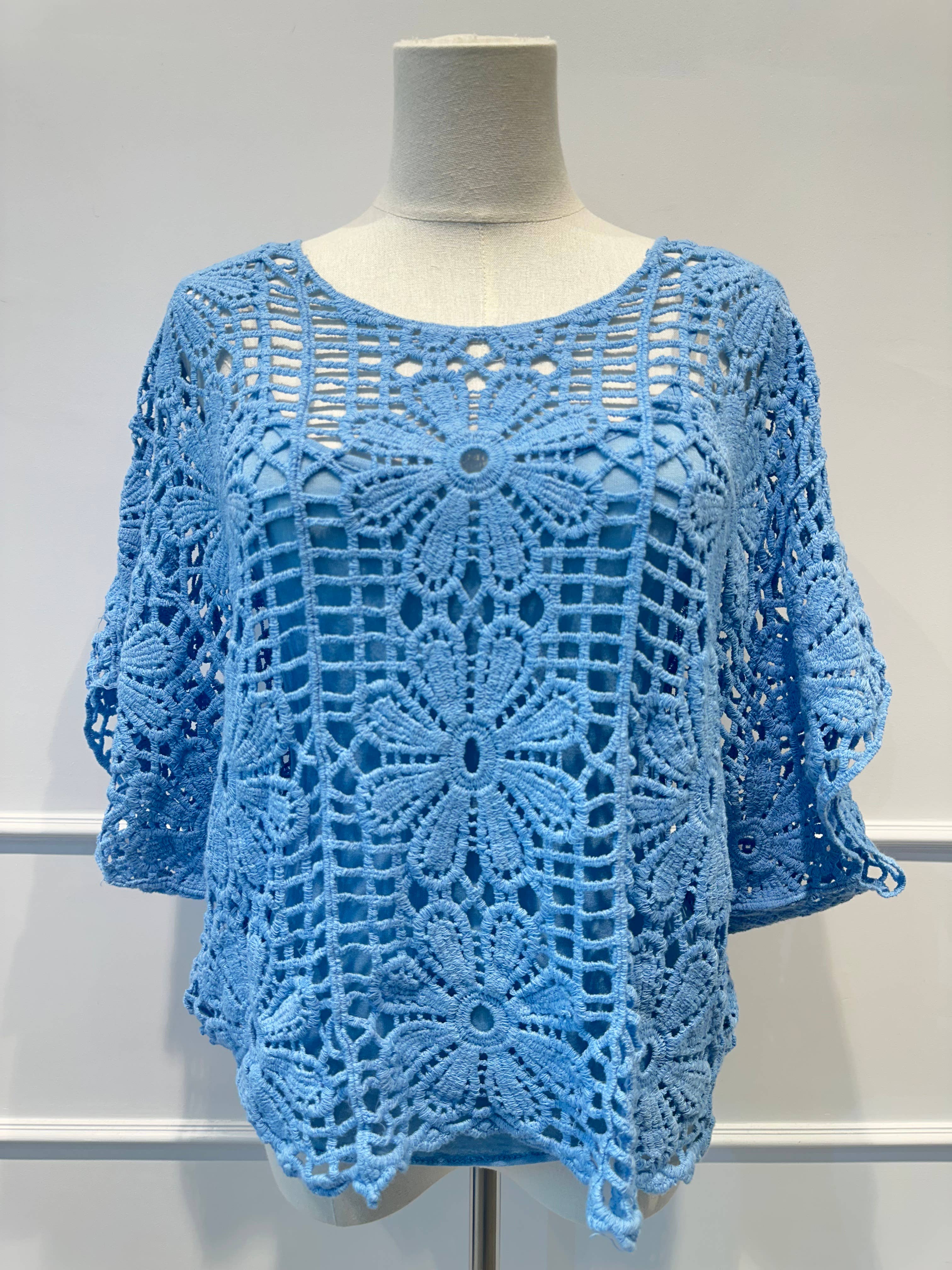 Haut en Crochet Manches courtes J