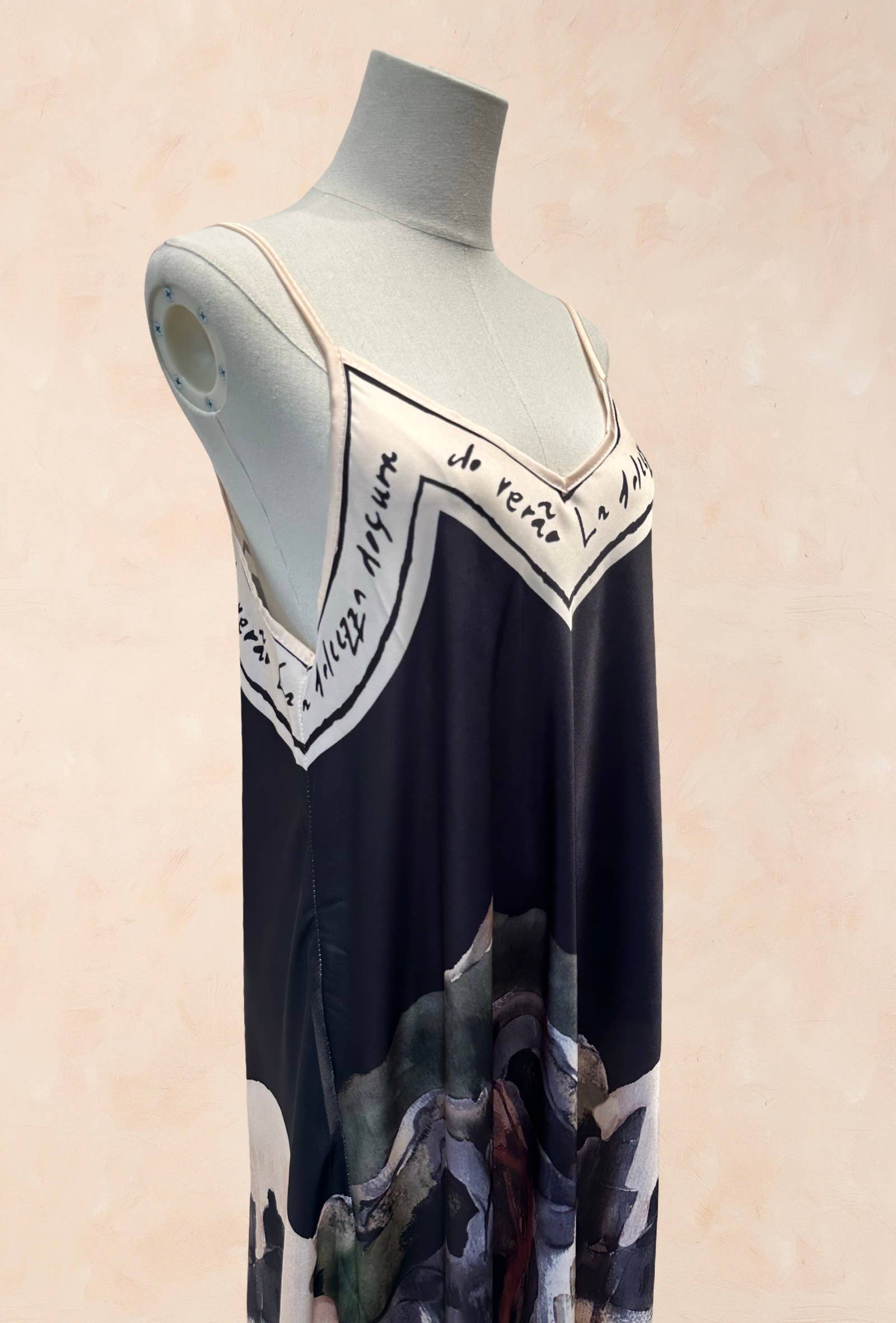 Robe Viscose Soie Imprimé Fluide à Bretelles VISCOSE