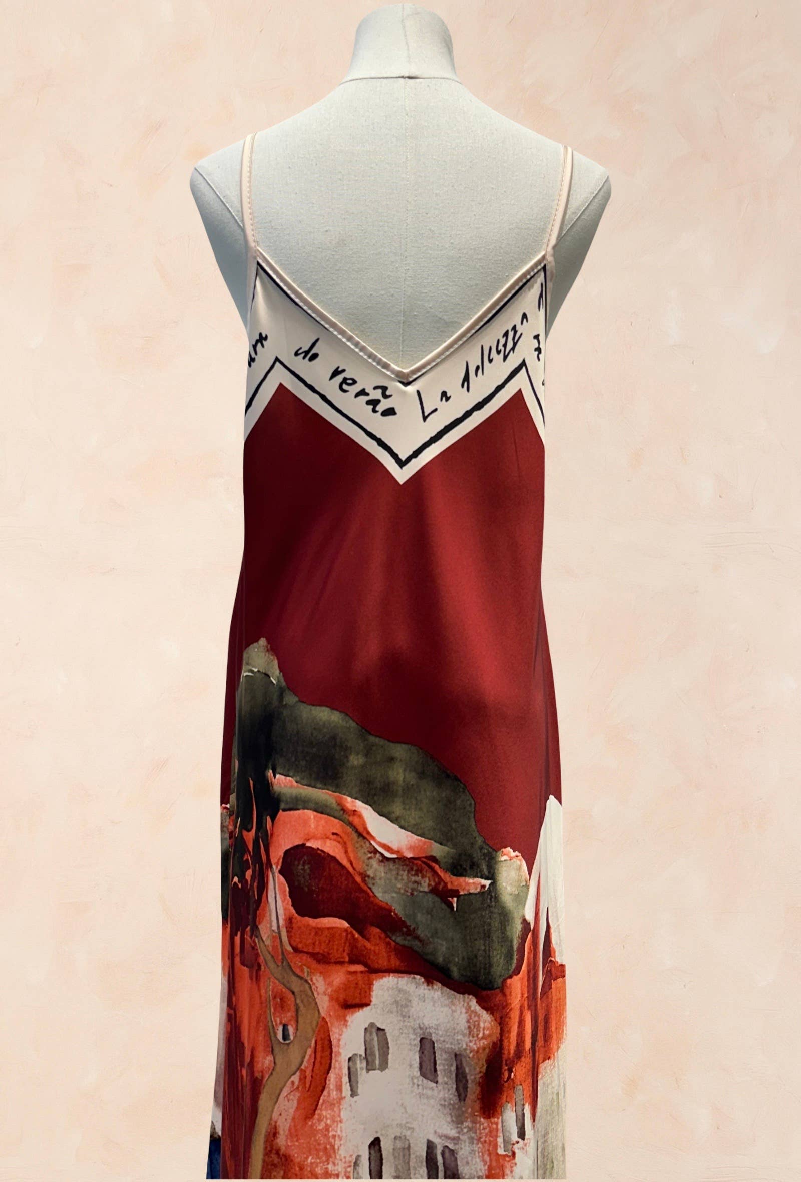 Robe Viscose Soie Imprimé Fluide à Bretelles VISCOSE