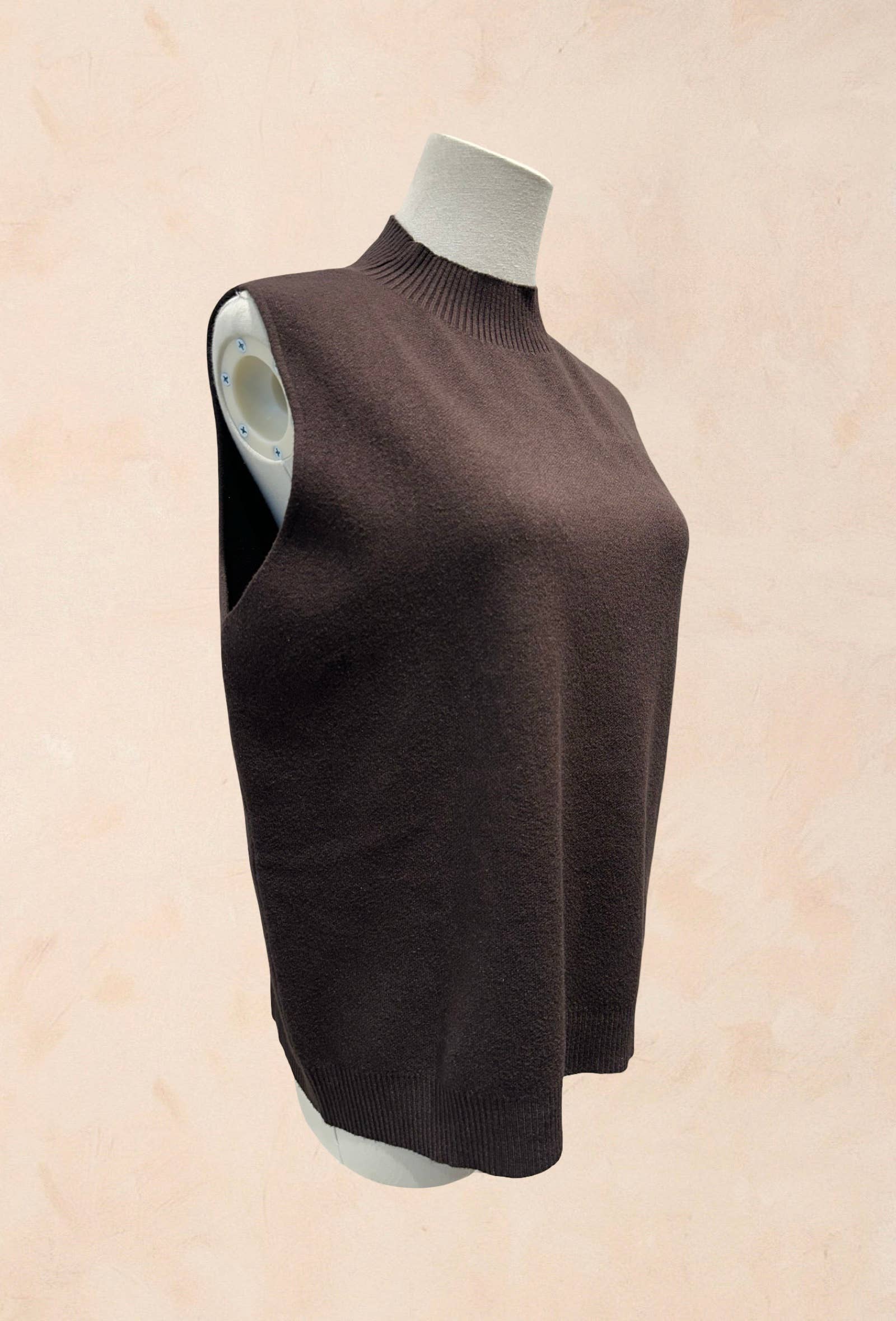 Débardeur en maille col montant VISCOSE