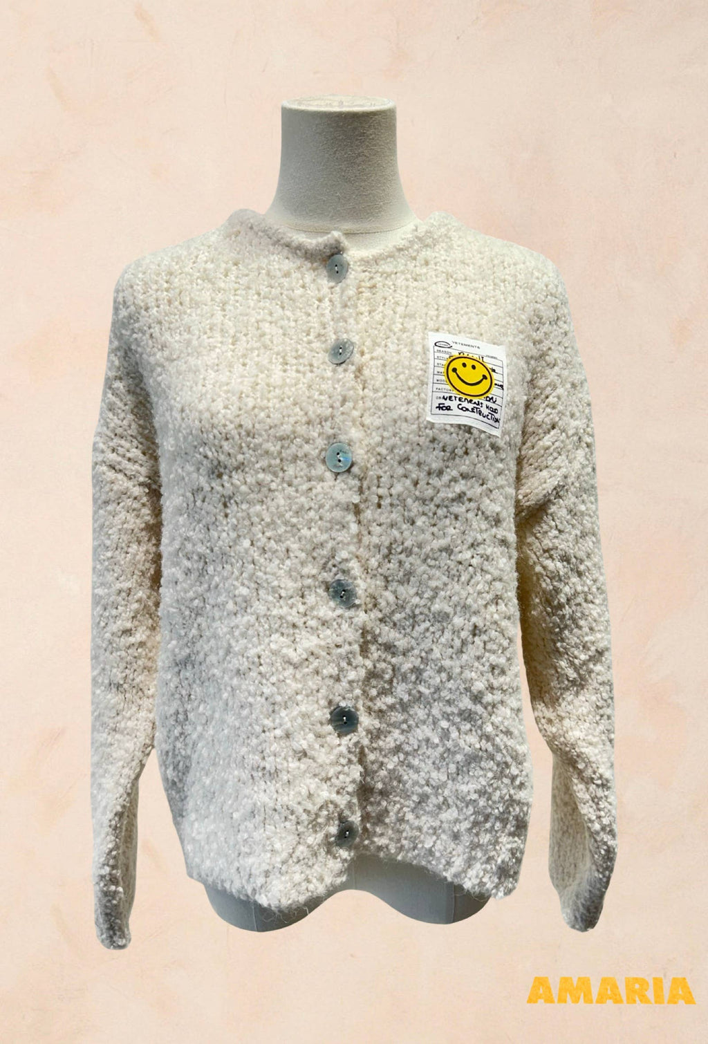 Gilet bouclette avec patch Smiley LAINE APLAGA