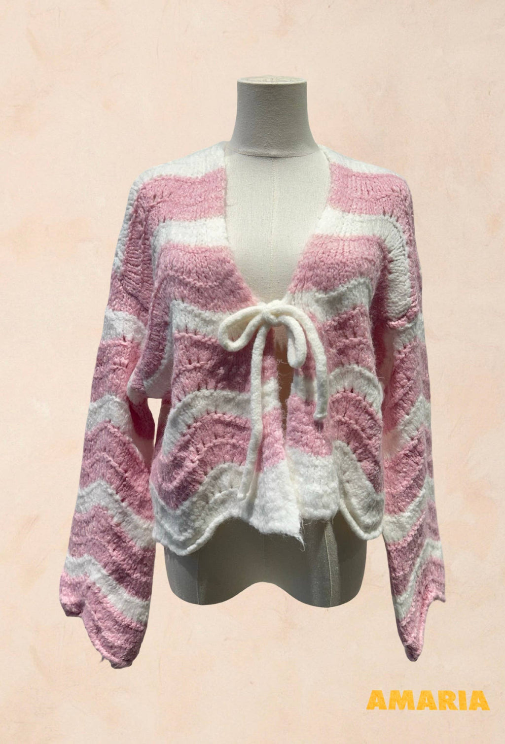 Gilet rayé à nouer – Style tendance et cocooning
