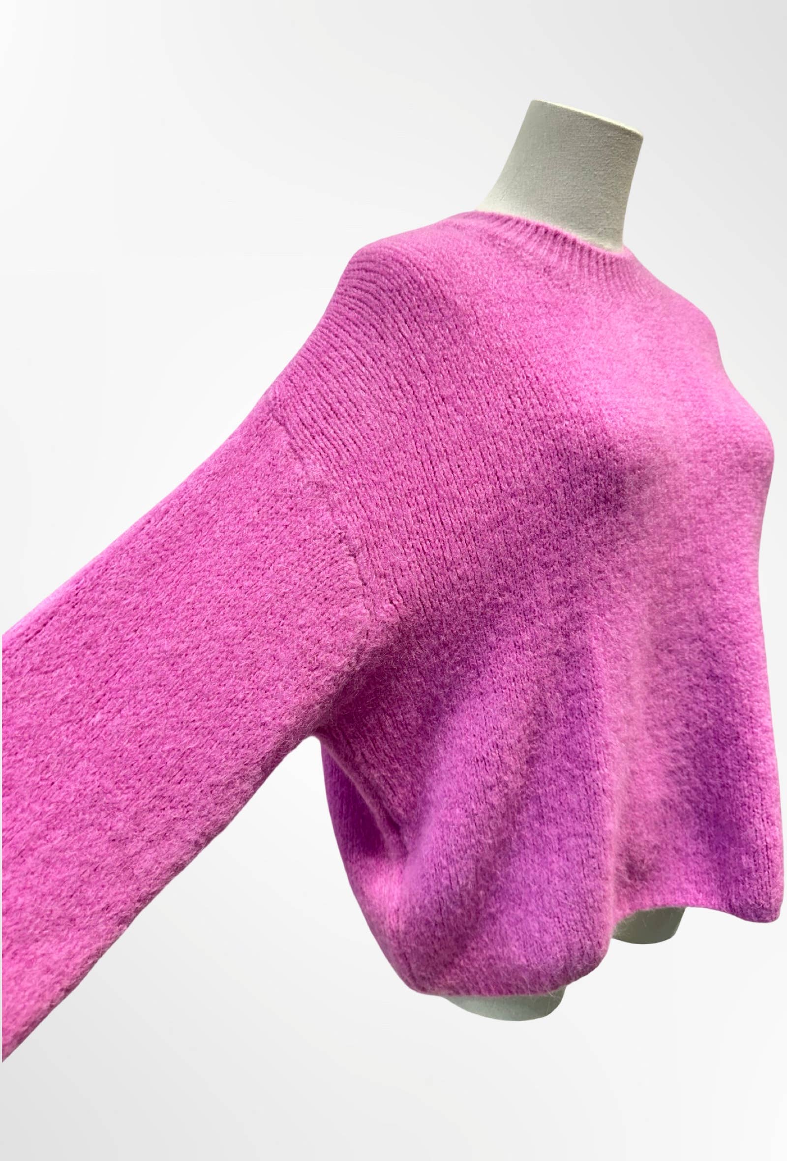Pull col rond qualité premium ALPAGA / LAINE