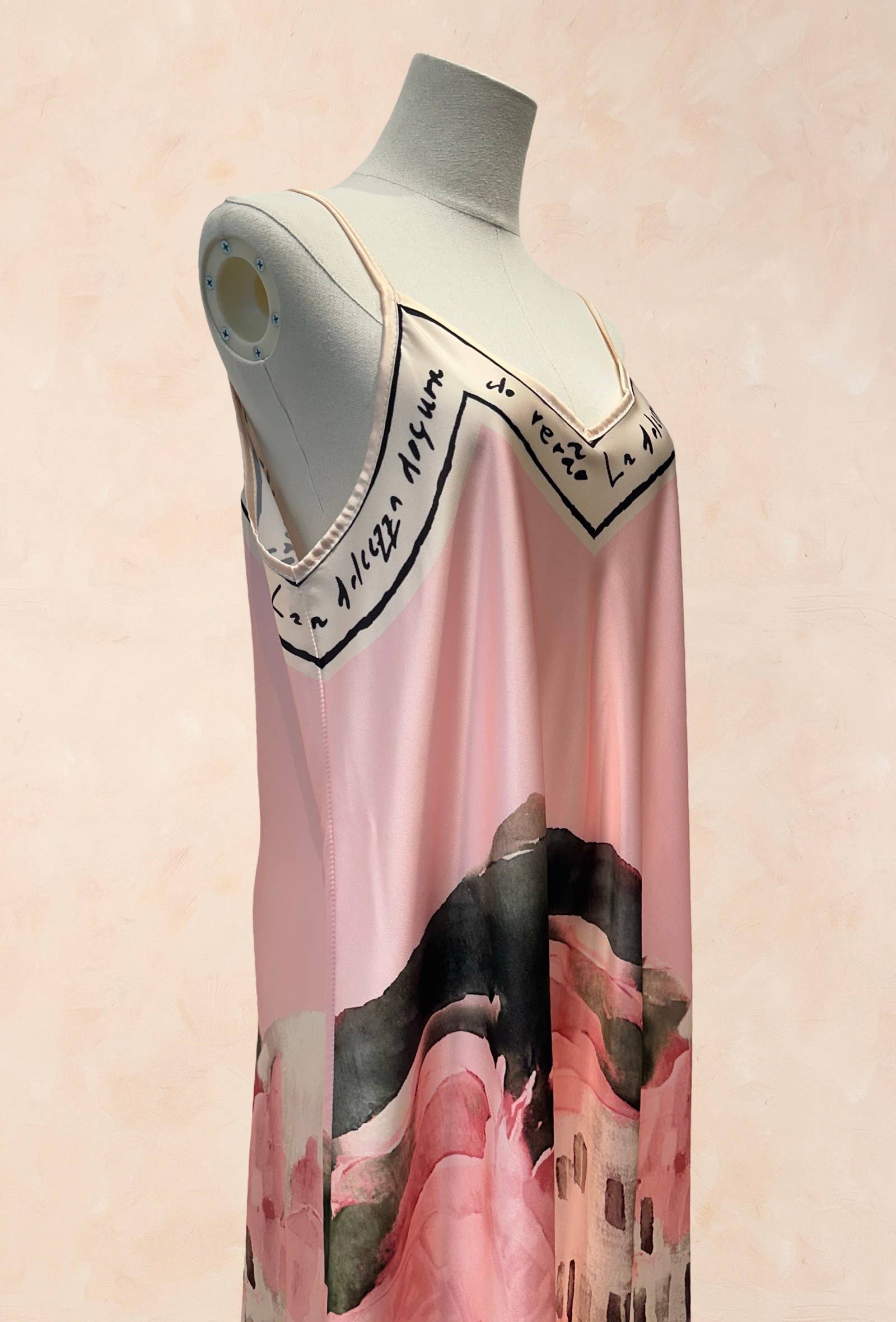Robe Viscose Soie Imprimé Fluide à Bretelles VISCOSE