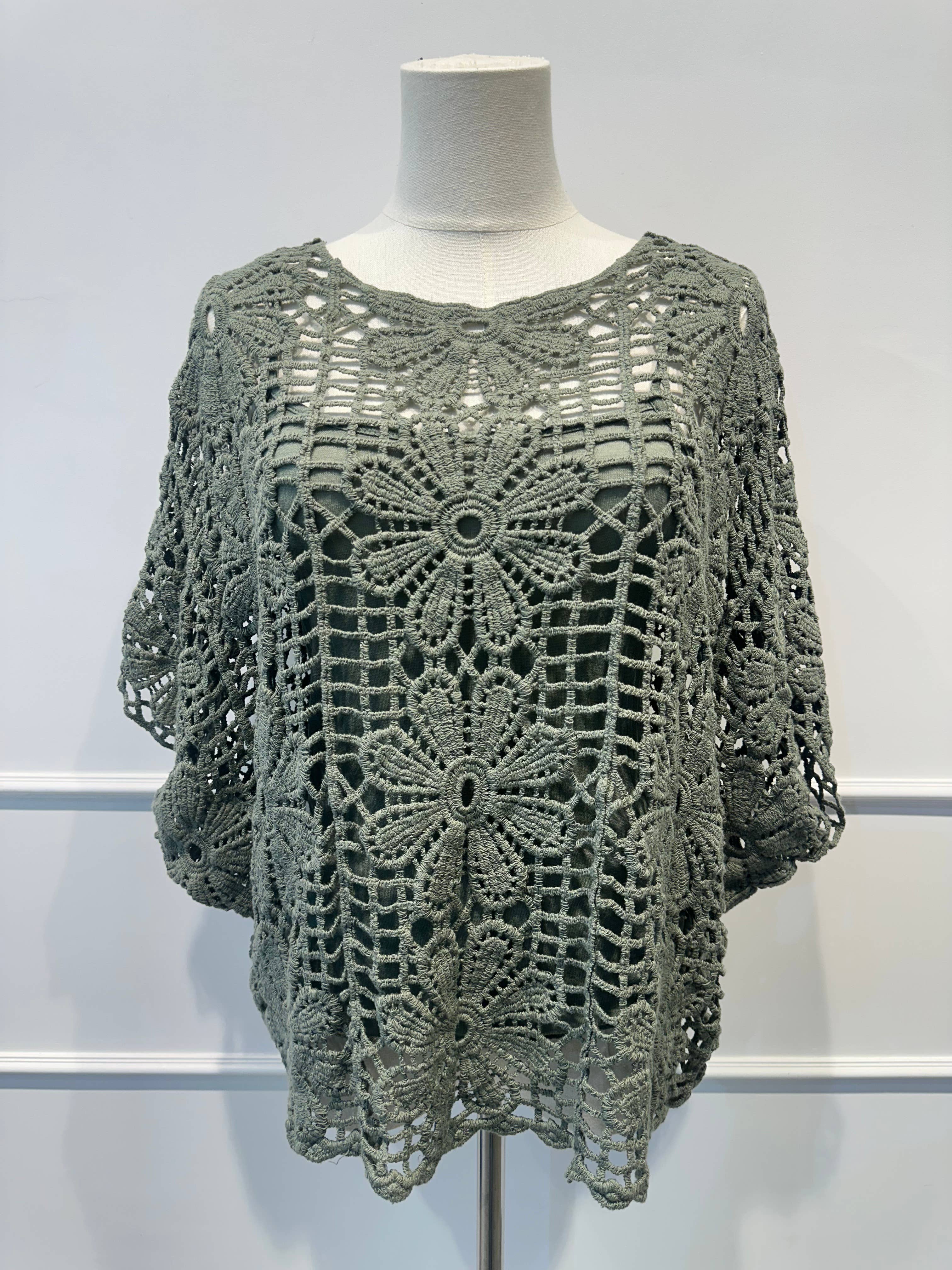 Haut en Crochet Manches courtes J