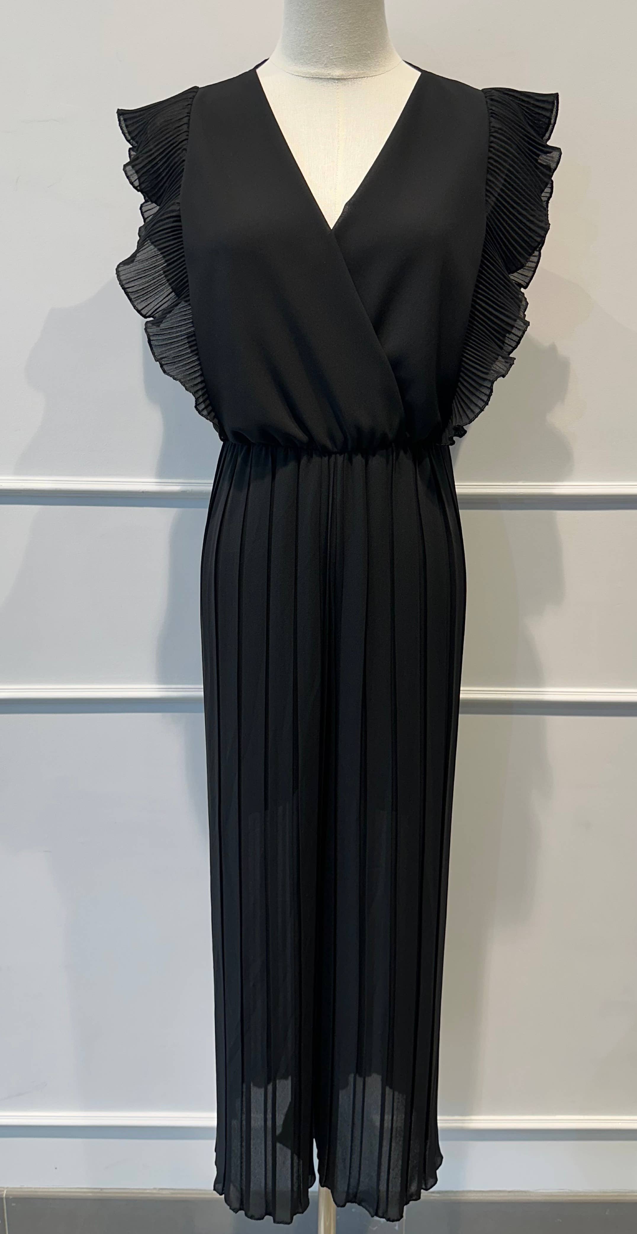 Robe combinaison plissée –