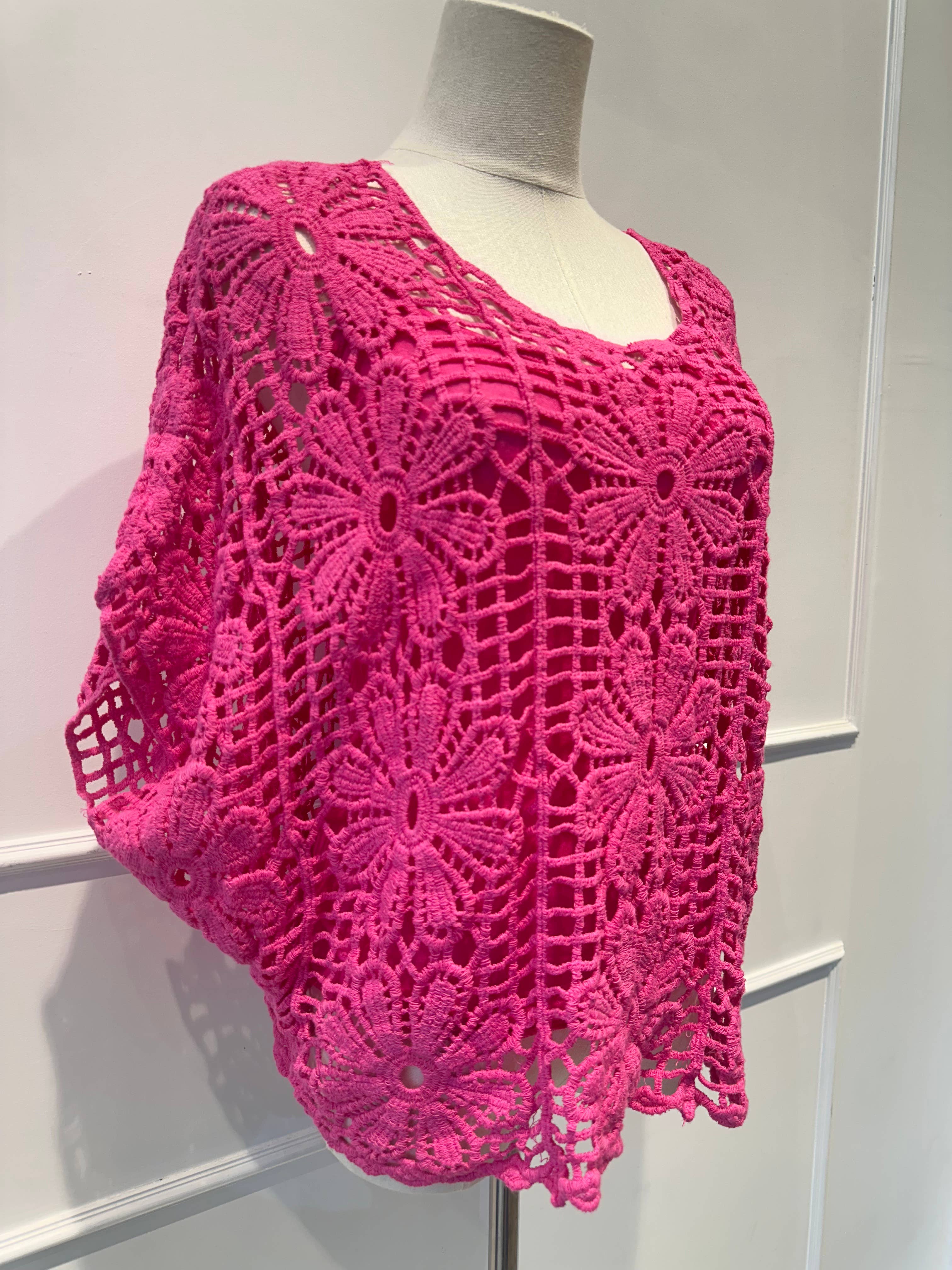 Haut en Crochet Manches courtes J