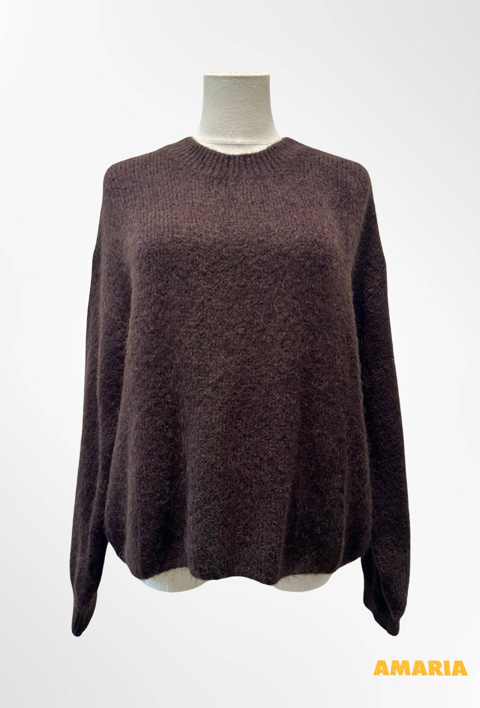 Pull col rond qualité premium ALPAGA / LAINE