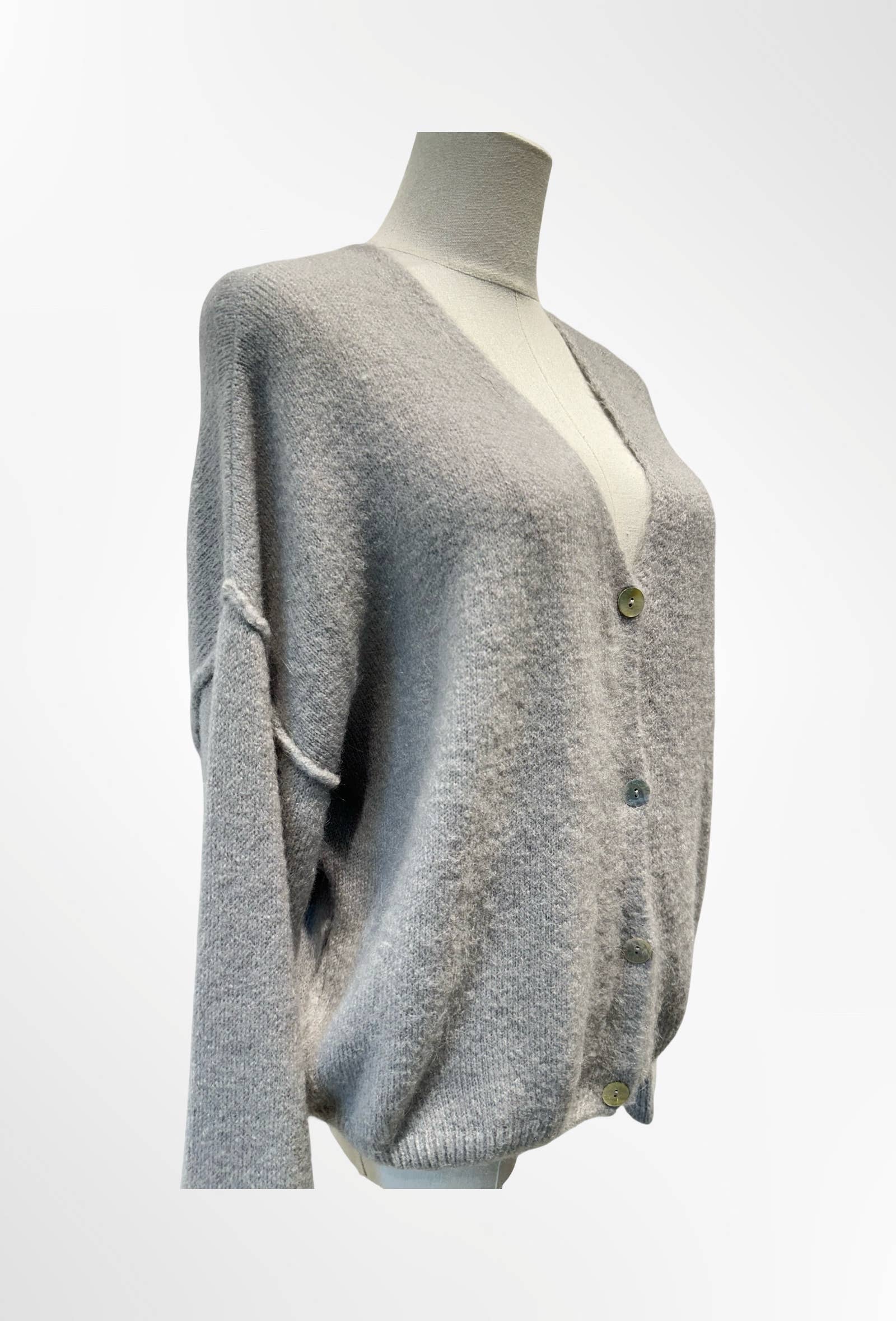 Gilet Col V Profond en Maille Douce ALPAGA
