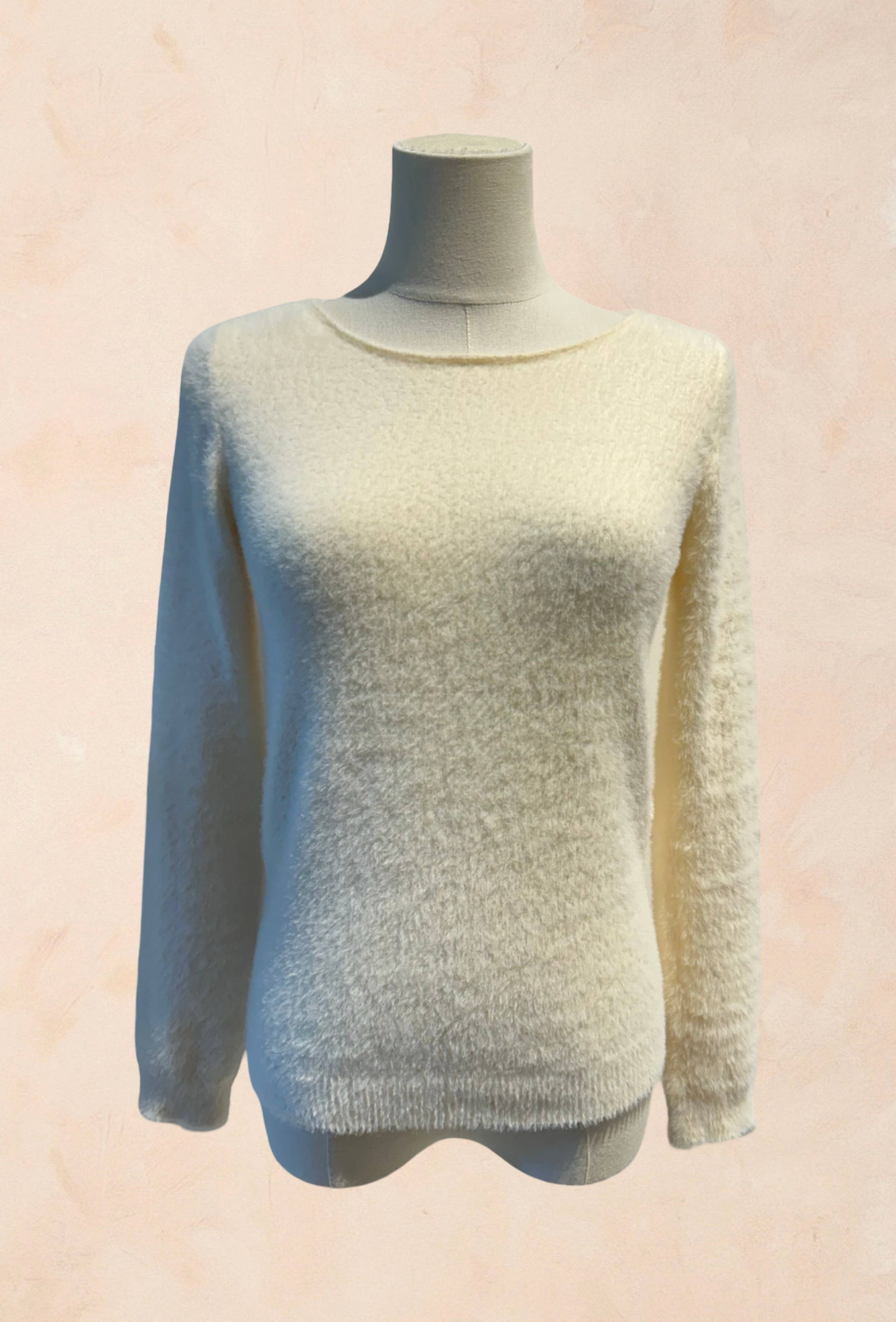 Pull Tout Doux Effet Peluche Manches Longues