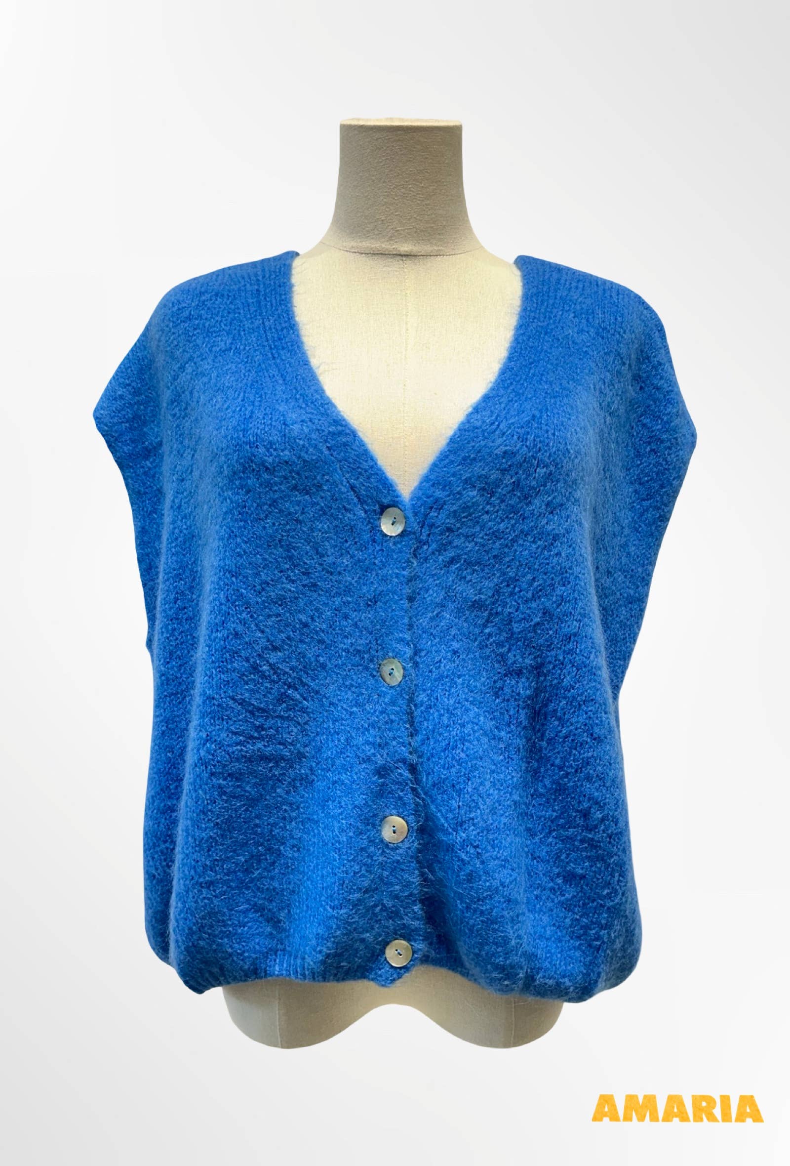 Gilet Sans Manches – Maille Douce Boutons ALPAGA