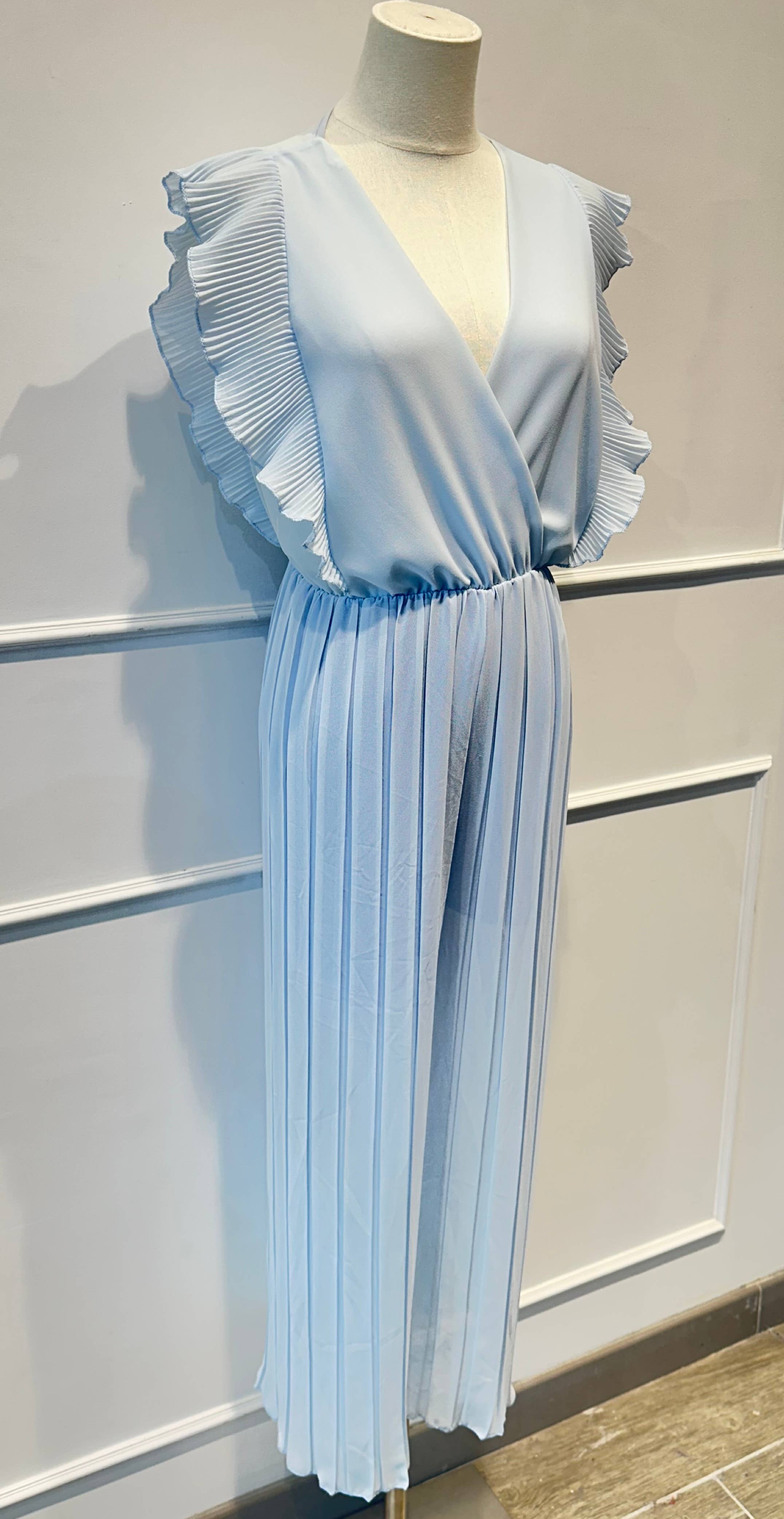 Robe combinaison plissée –
