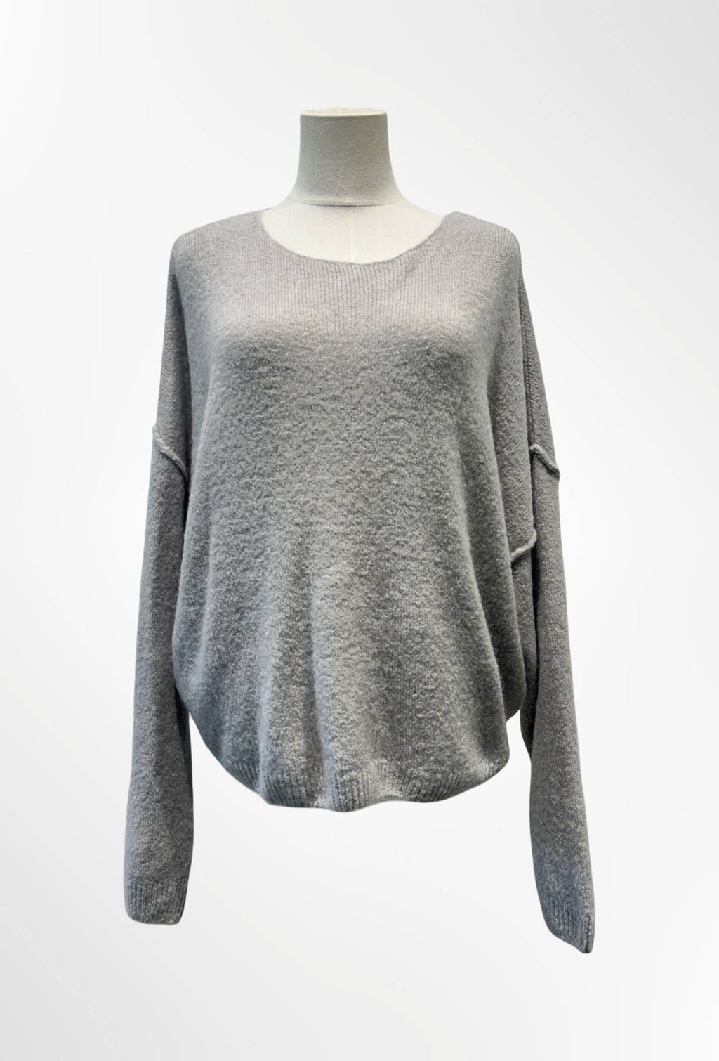 Pull Oversize Col Rond Maille Douce ALPAGA
