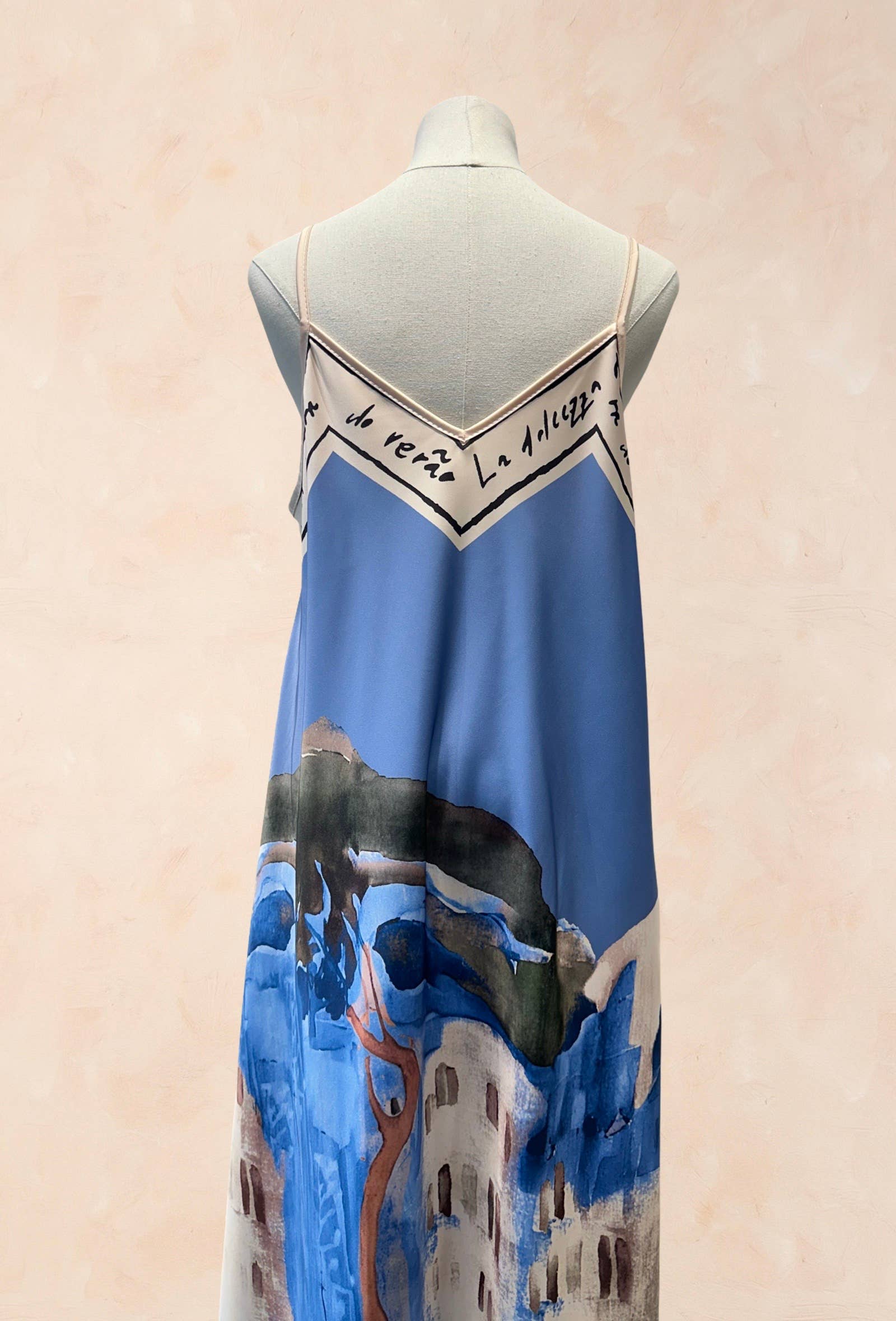 Robe Viscose Soie Imprimé Fluide à Bretelles VISCOSE