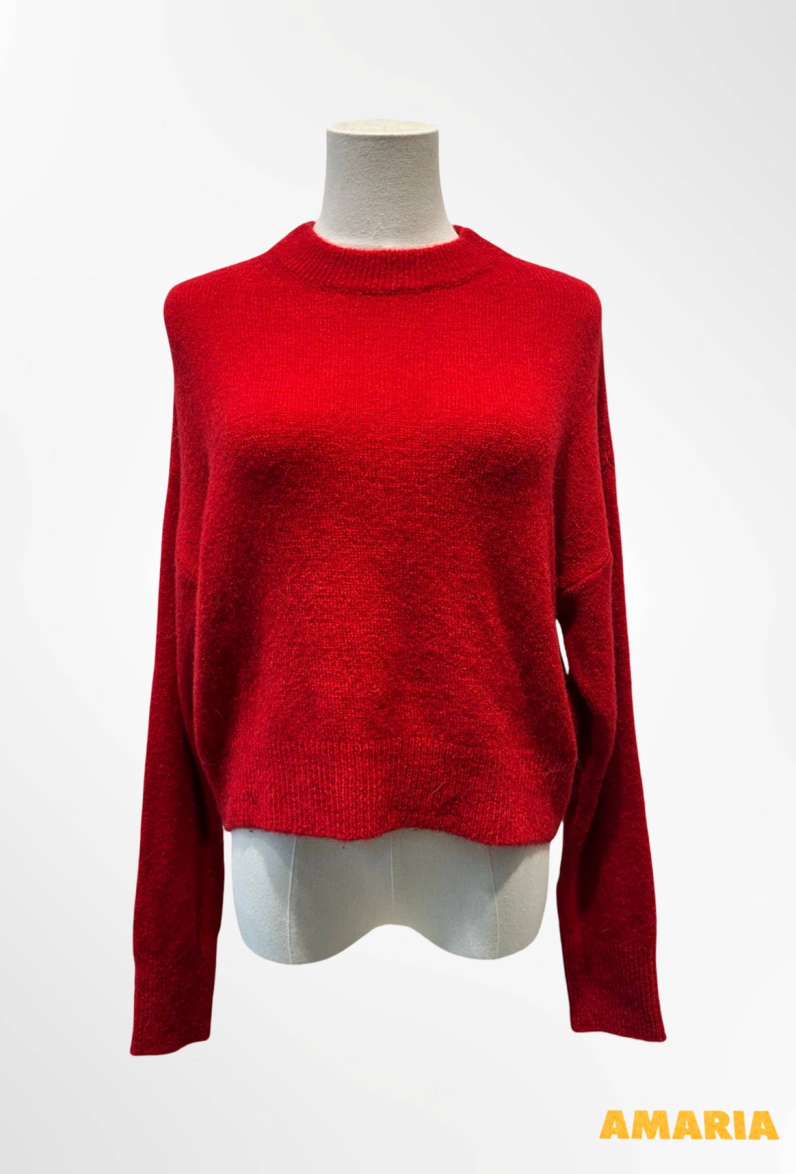 Pull Cropped Col Montant Maille Douce ALPAGA