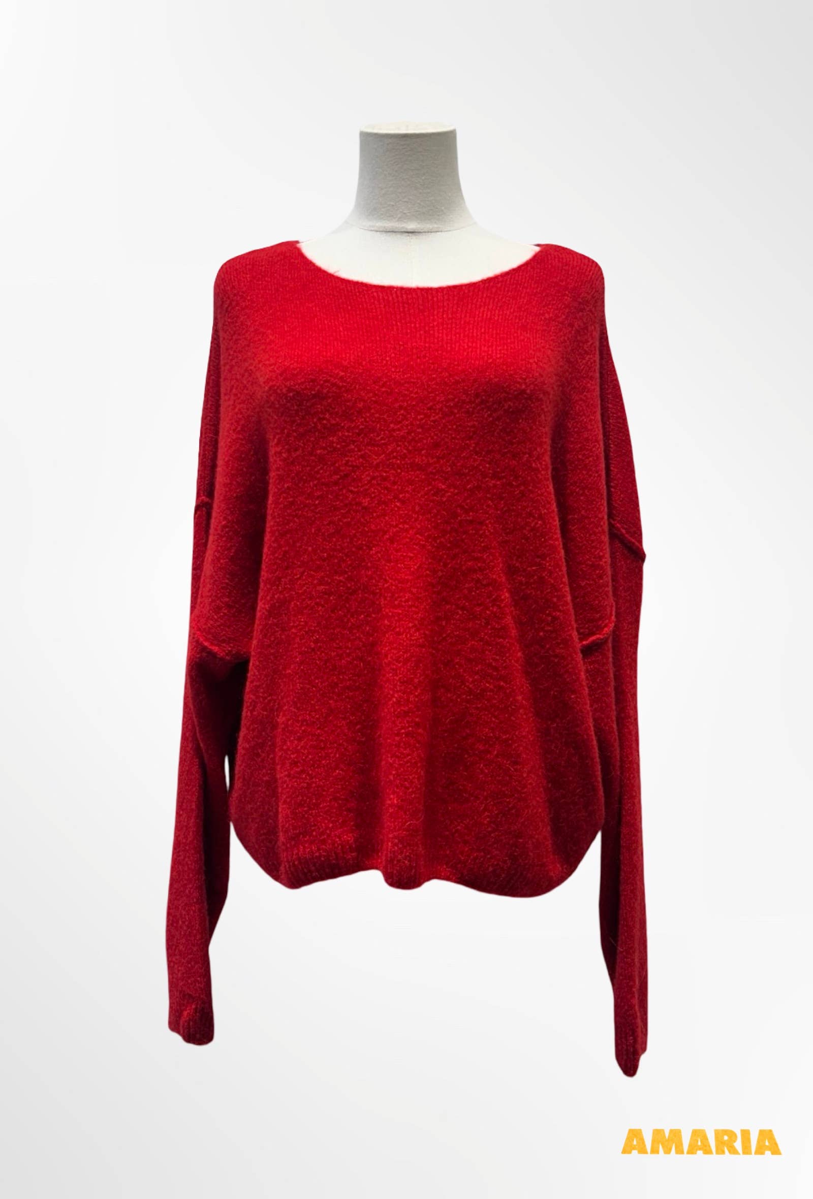 Pull Oversize Col Rond Maille Douce ALPAGA
