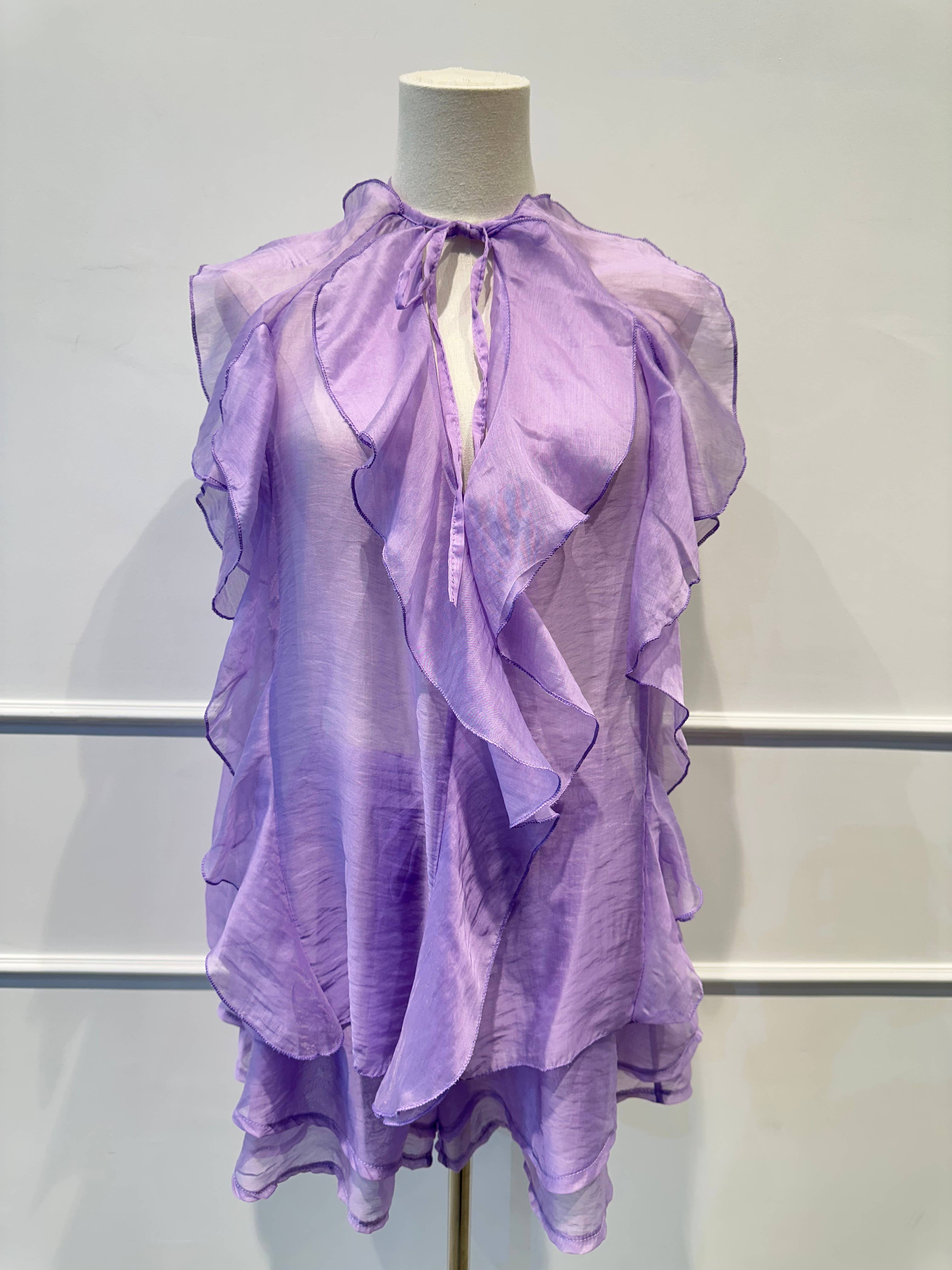Ensemble Voile à Volants –Top Fluide & Short
