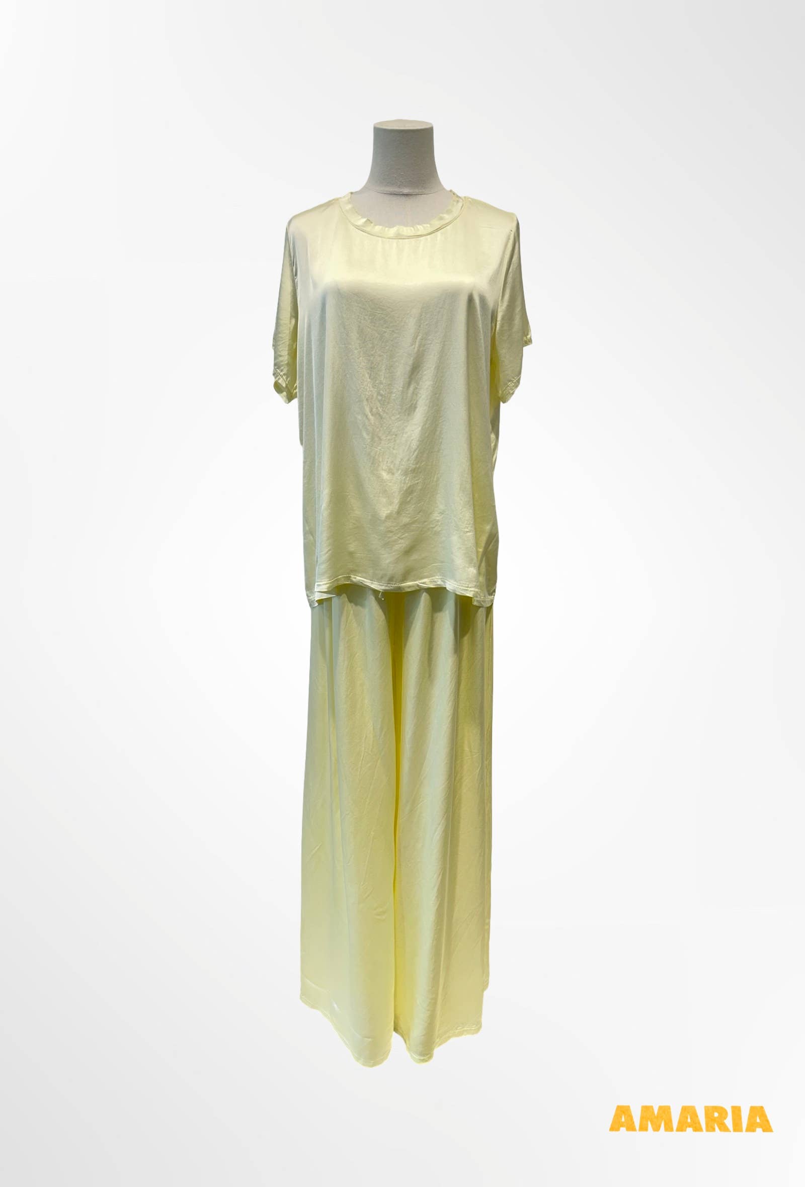 Ensemble Satin, Haut et Pantalon Fluide % VISCOSE