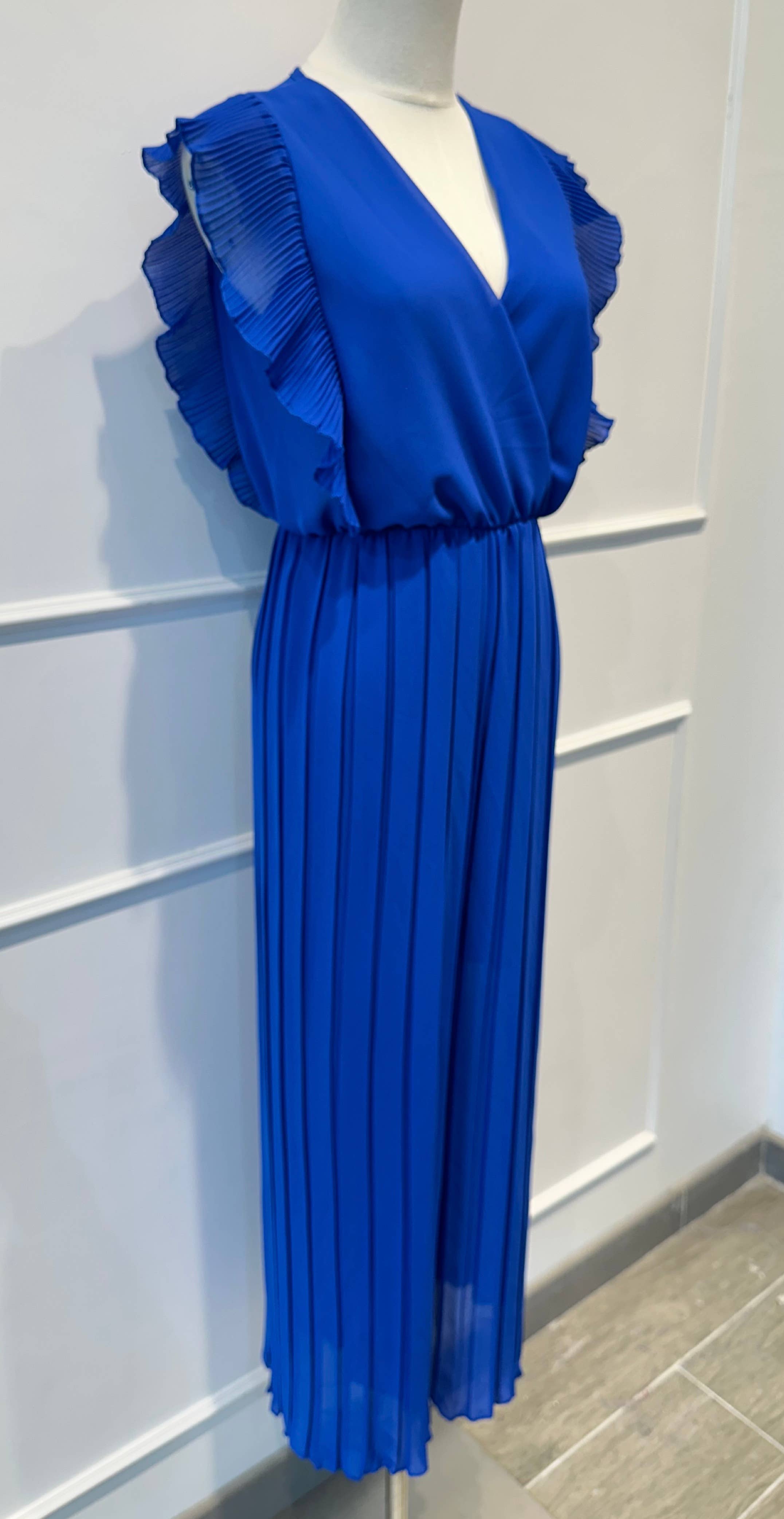 Robe combinaison plissée –