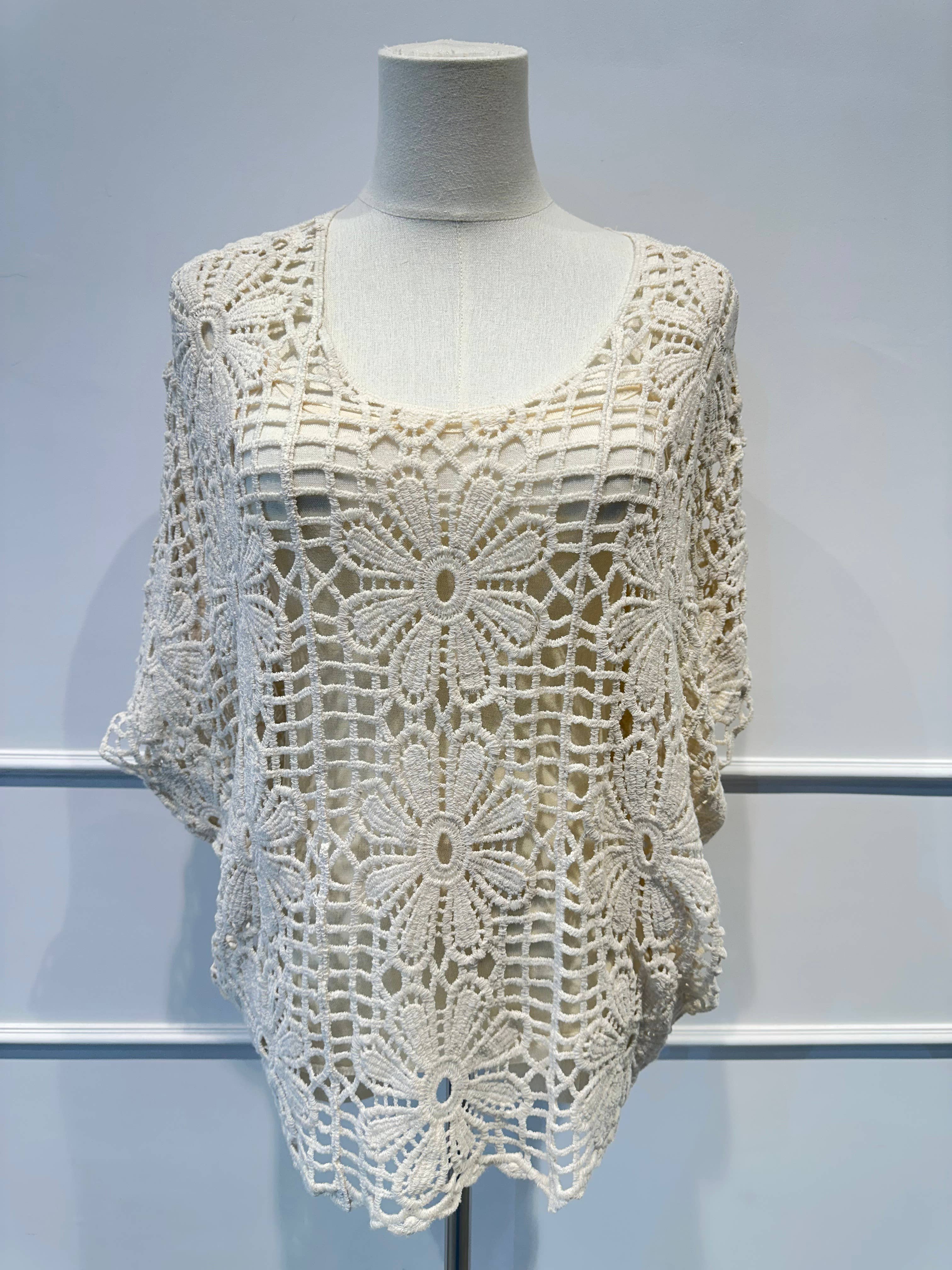Haut en Crochet Manches courtes J